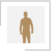 Minimalistisches Icon einer menschlichen Silhouette in einem Quadrat